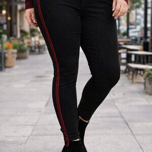 Celebrity Pink High Rise Skinny Jeans Varsity Stripe 24W NWT